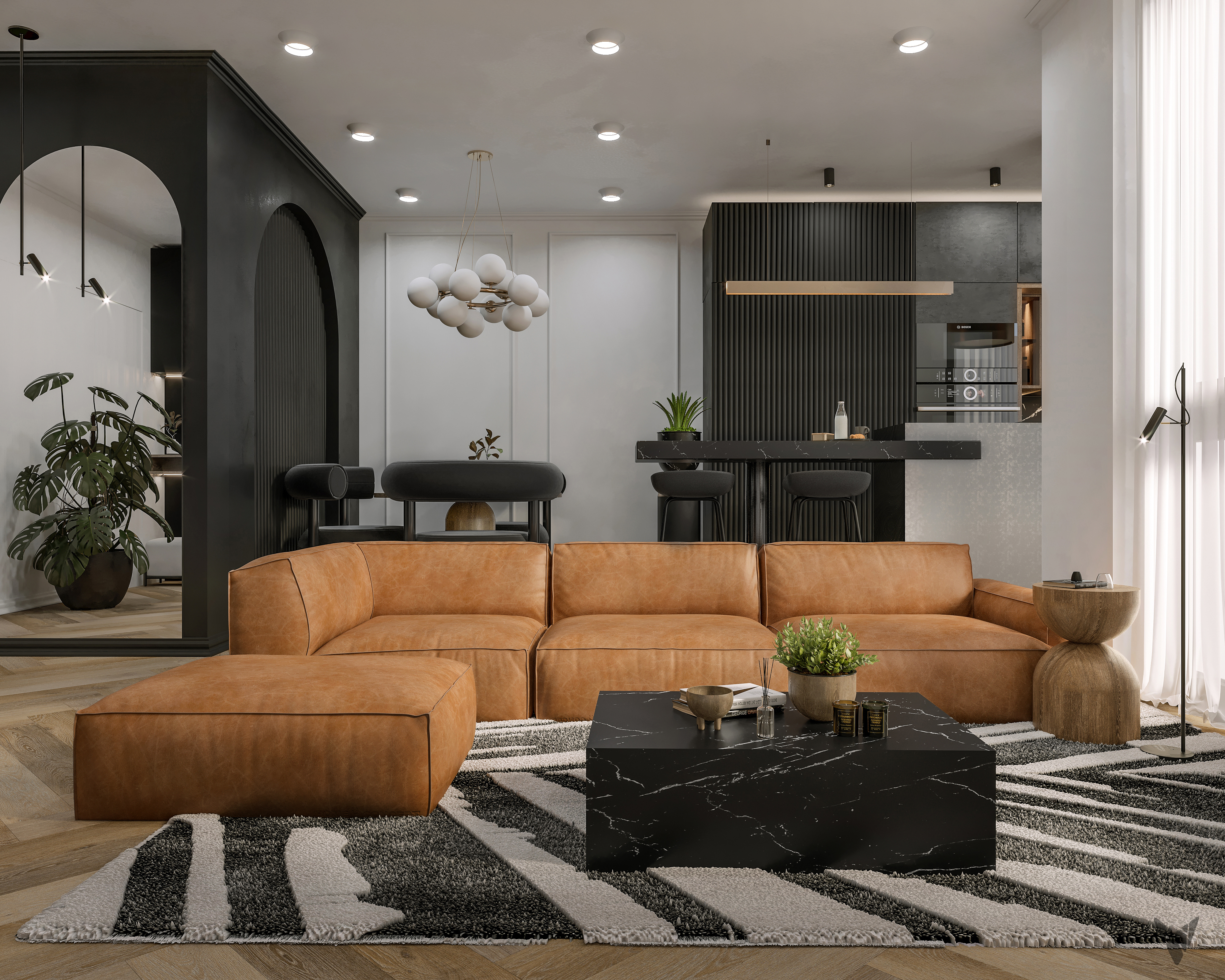 Black &White Modern Home-0