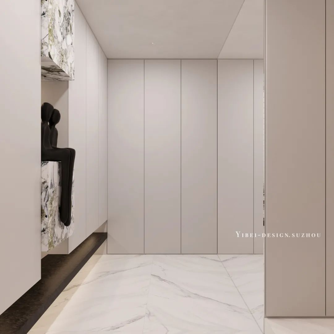 黑白奢石,打造现代都市家居之美丨中国苏州丨YIBEI DESIGN-12