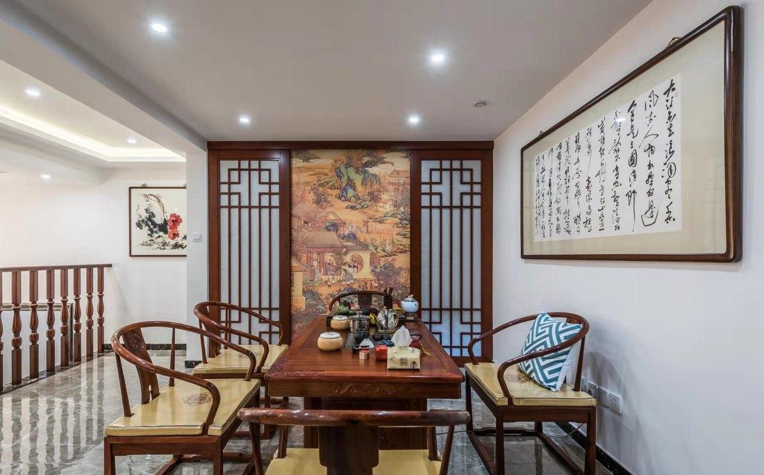 美式古典融合中式禅意复古美家丨意巢设计事务所-52