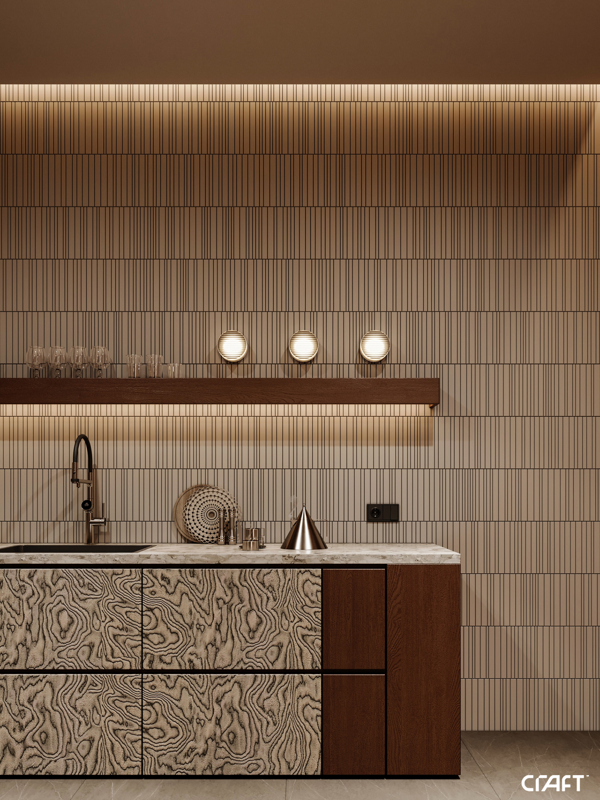 起居空间·健身房·小厨房丨沙特阿拉伯丨Square Meter Office-34