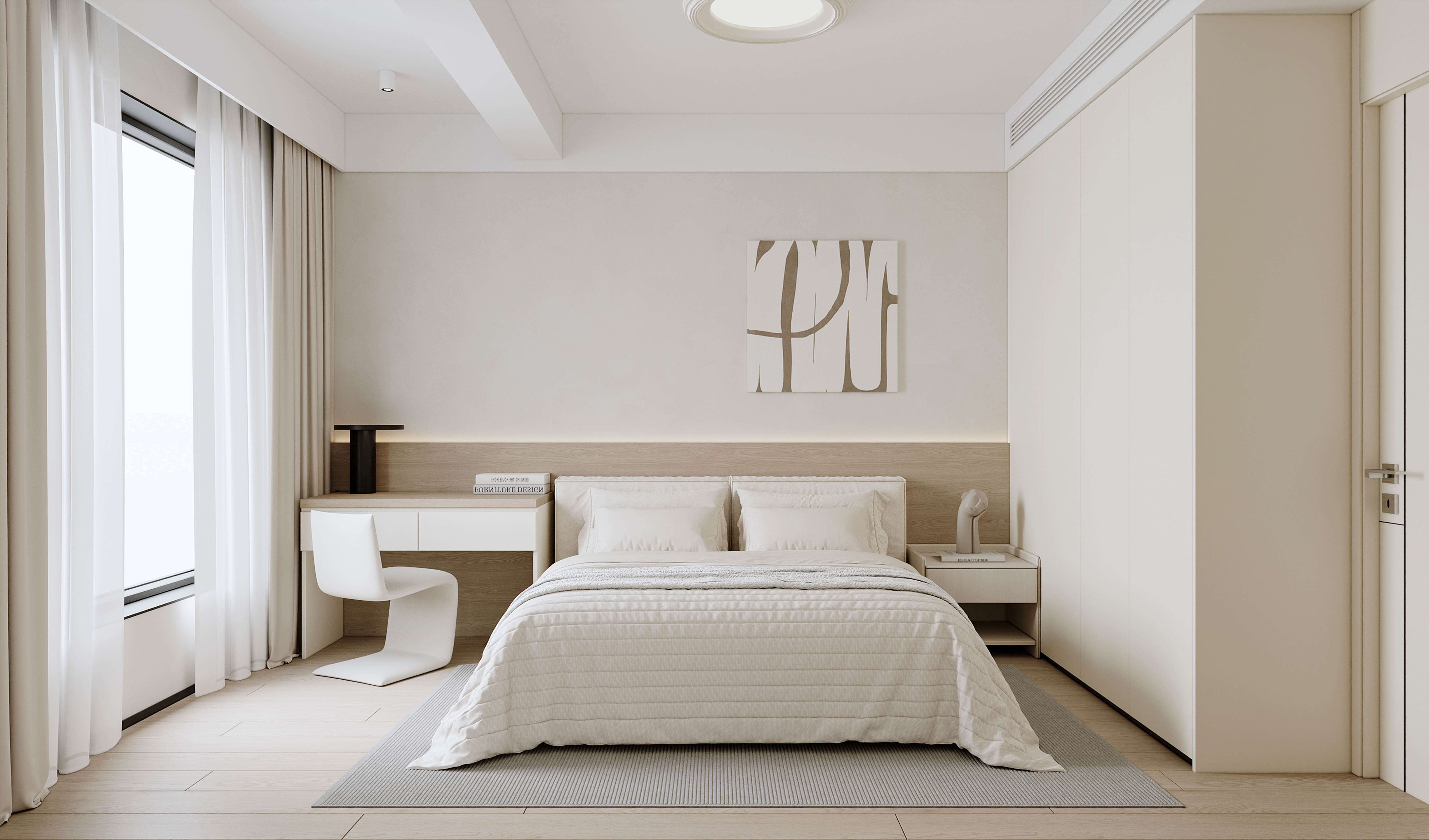 武汉 五矿澜悦云玺157㎡ 奶油风效果表现-12