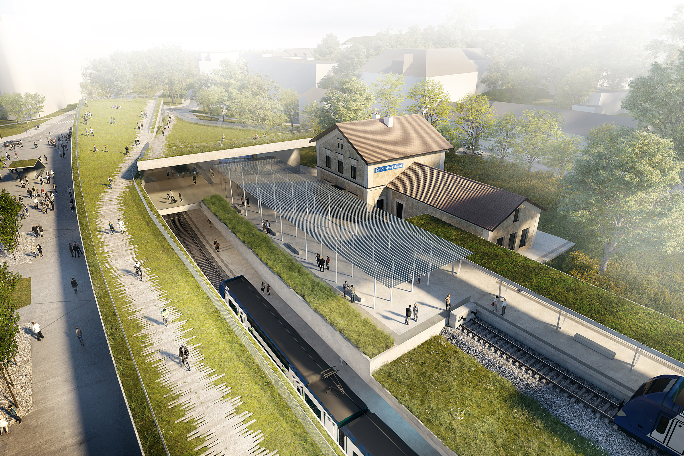 Veleslavin Train Station | dh architects-10