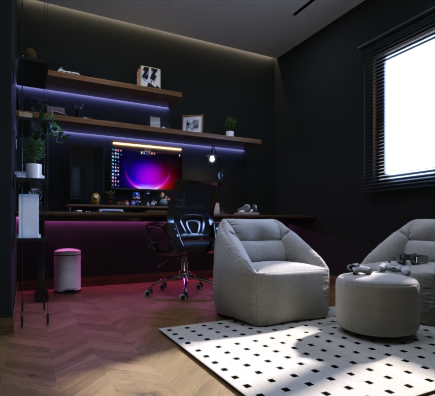 Studying Room 3D design- visualization-0