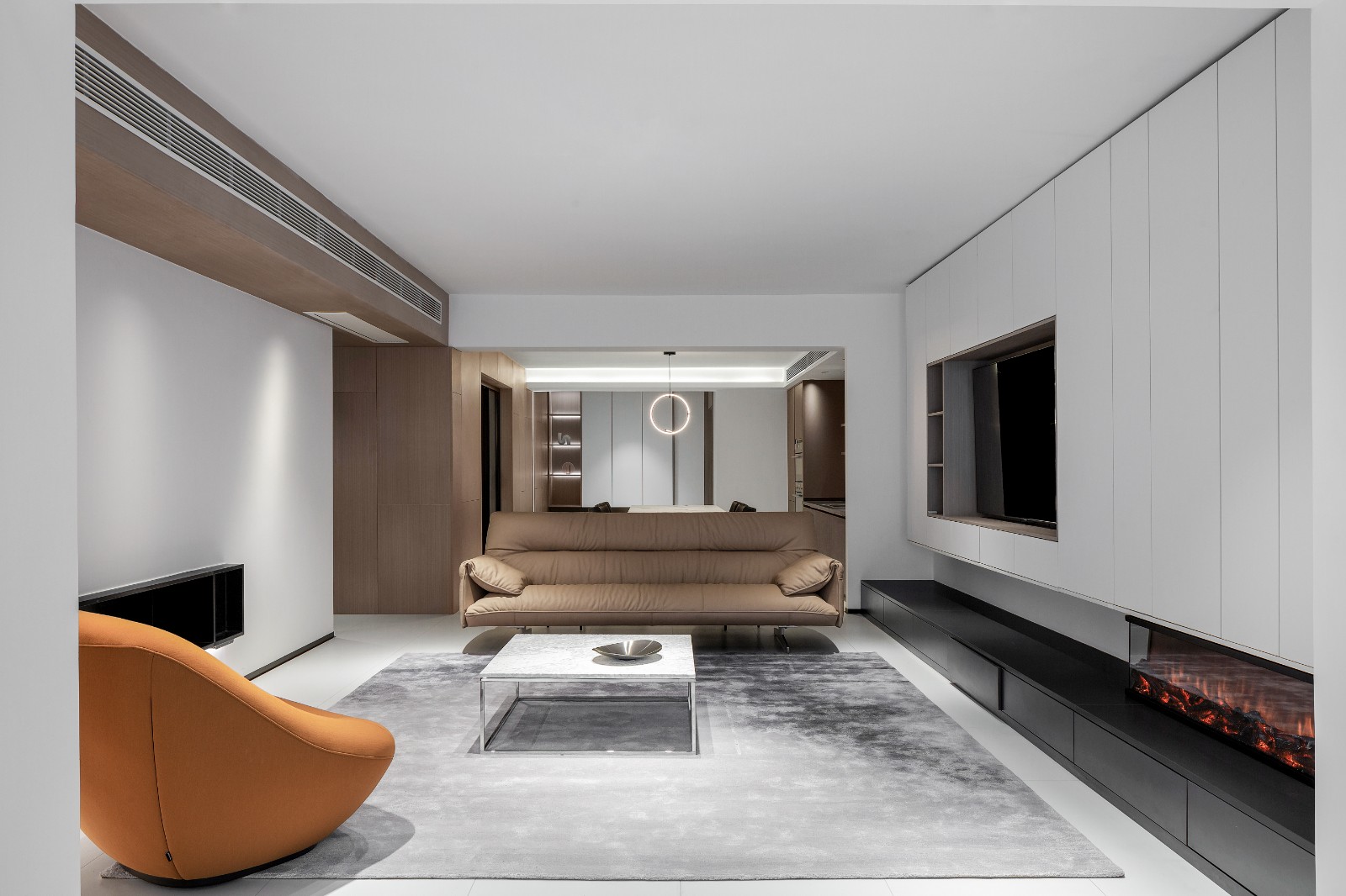 琐碎空间大改造 | 220 平经典现代风设计，灯光与质感的完美结合-1