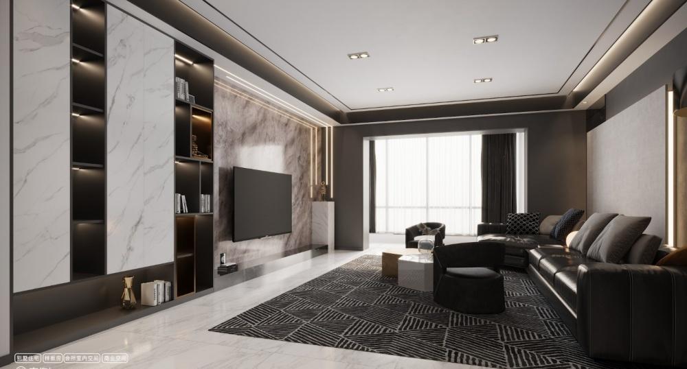 现代轻奢风格打造宜居空间,低调品质生活融入设计细节-5