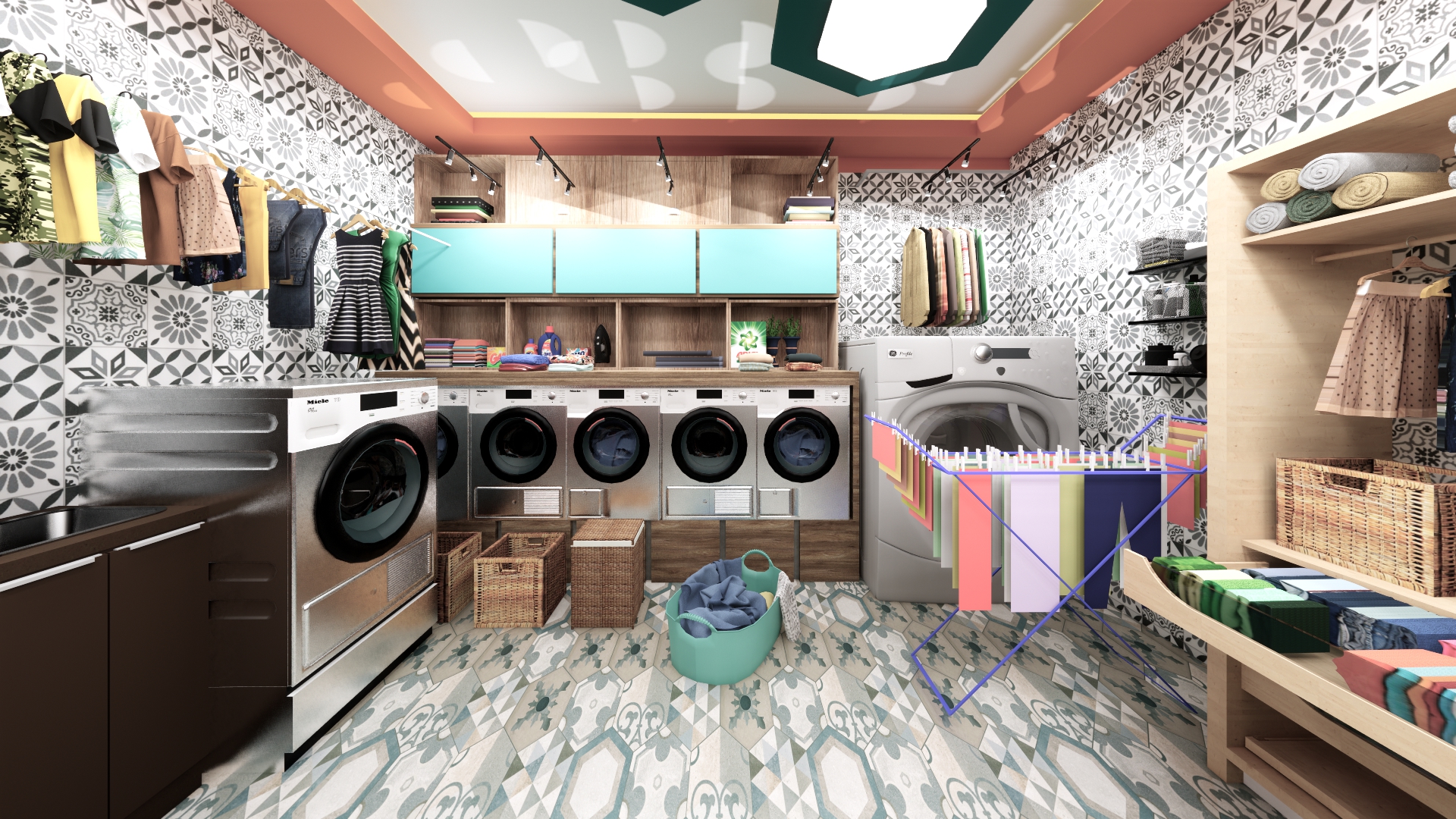 تصميم داخلي وخارجي لمغسله في الكويت-5