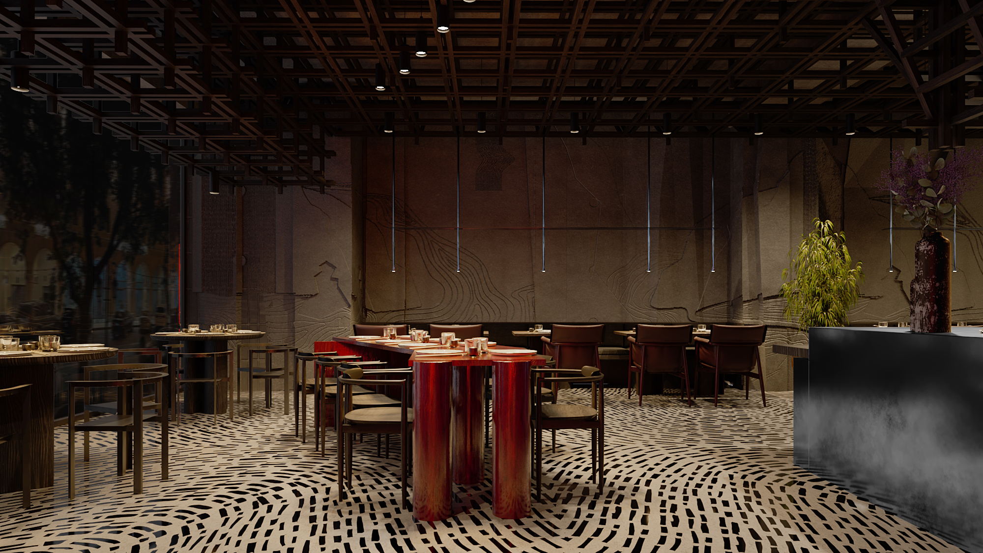 “WU” Pan Asian Restaurant（“WU”泛亚餐厅）丨electric architect-4