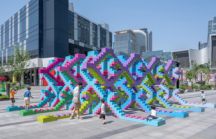 乐高® “世界玩乐节” – 《织光乐园》公共艺术装置丨中国上海丨大星吉子工作室-4