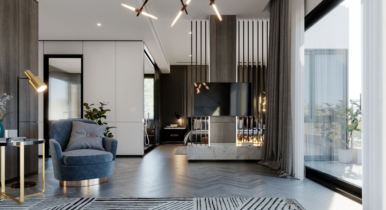 鲜明的线条与中性元素 创造出精致的室内空间-1