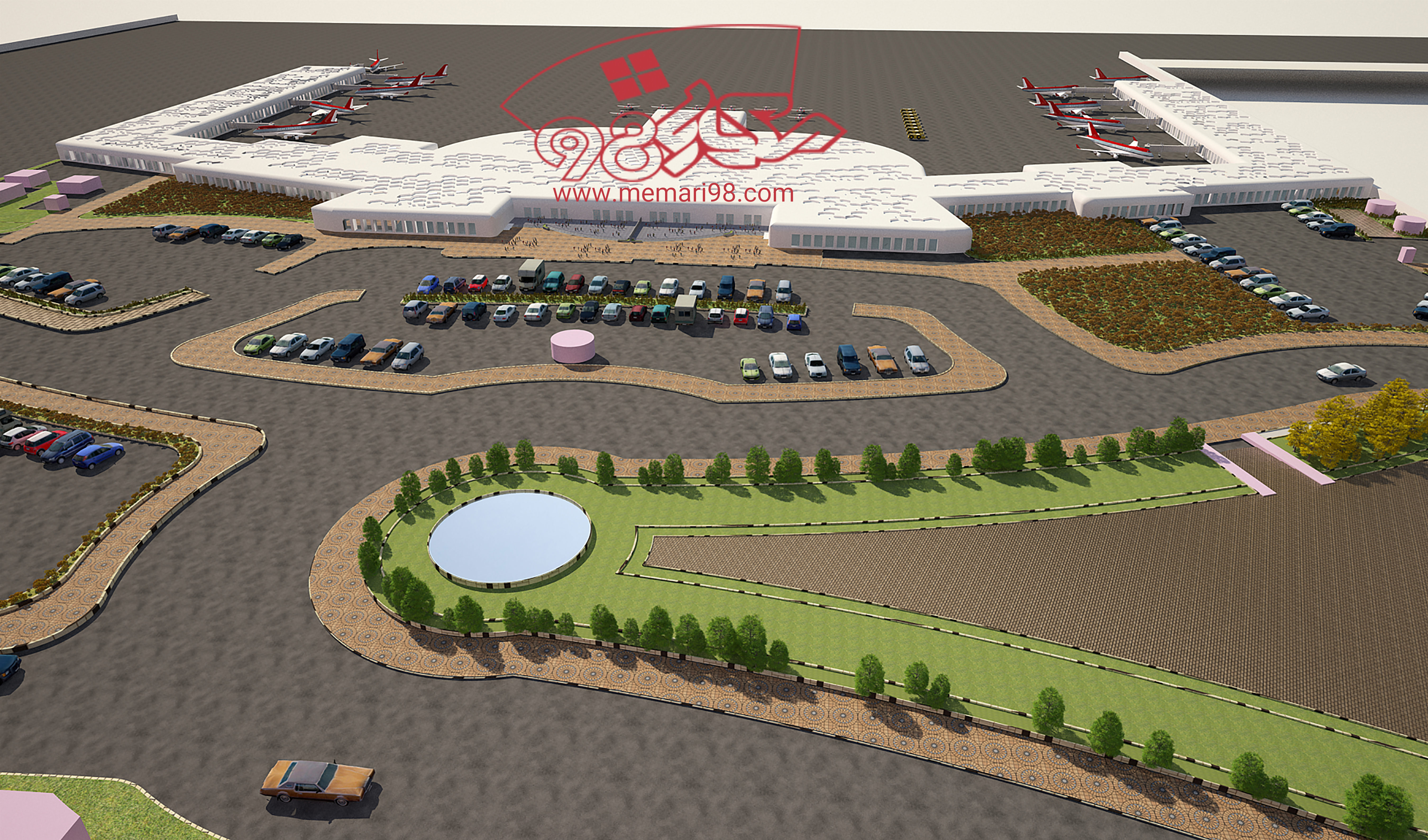 完整机场项目（AutoCAD图纸 – 渲染图 – 论文）-22