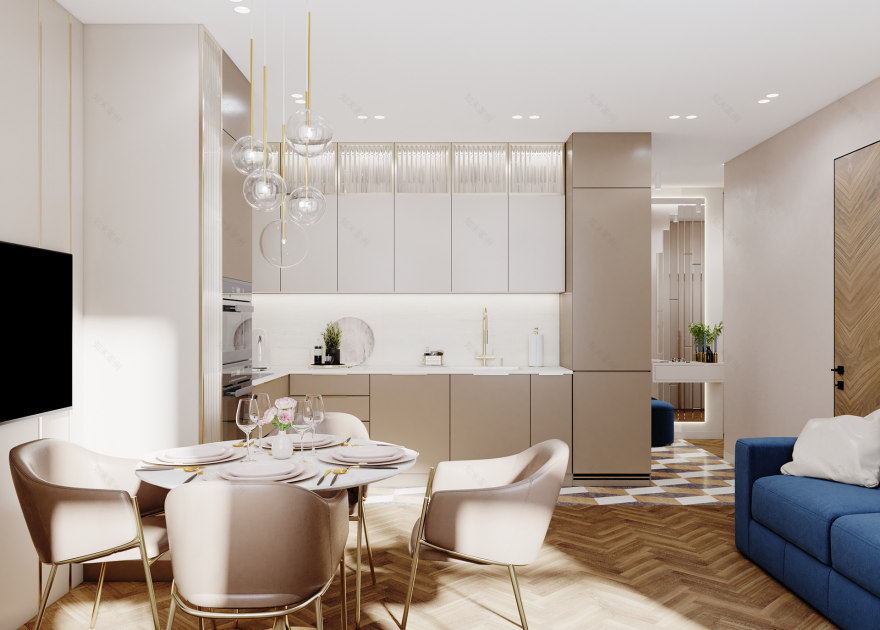 2室公寓室内设计项目-5