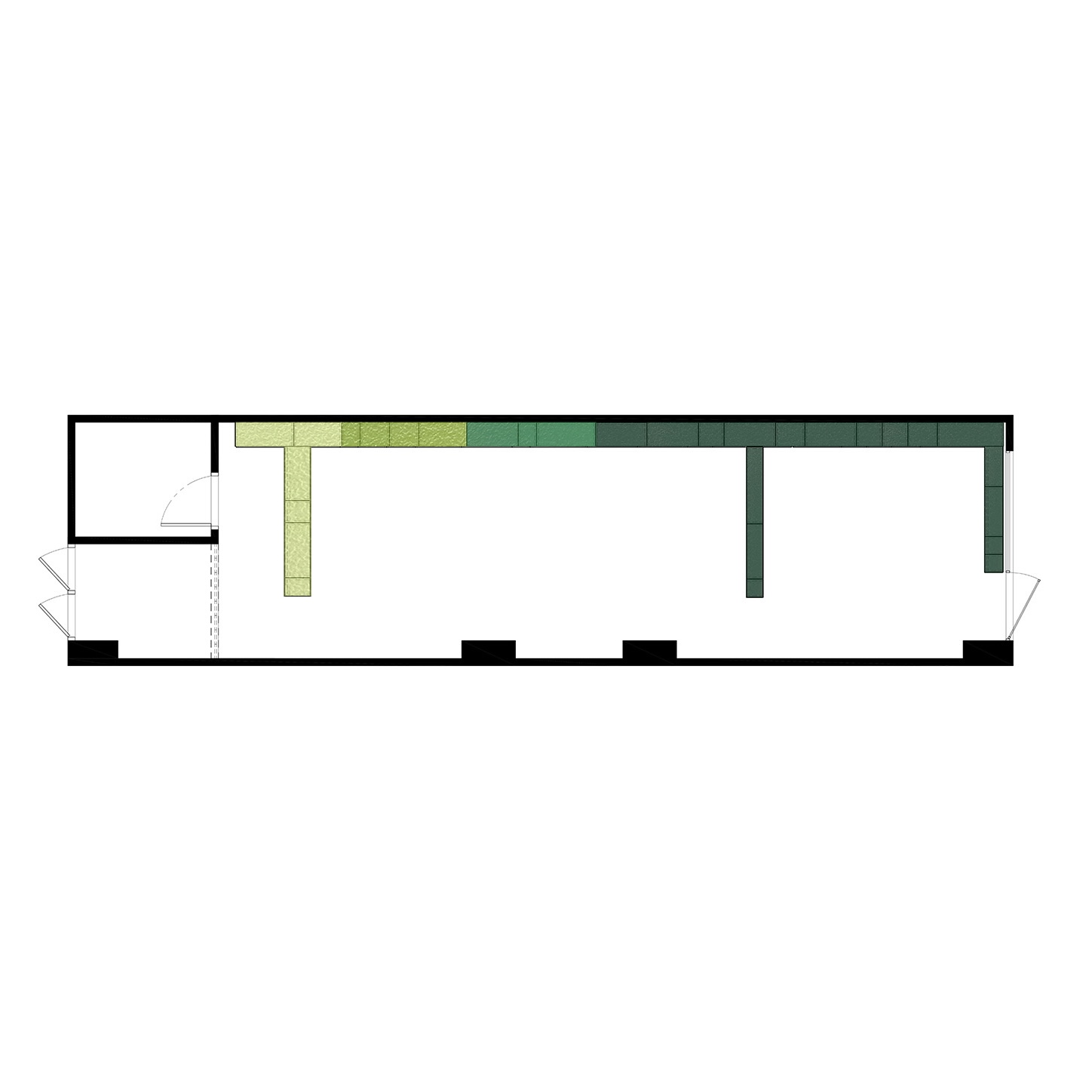 曼谷小型审计办公室的绿色木柜创意设计丨泰国曼谷-43