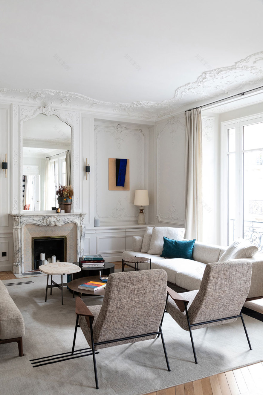 巴黎中心哈斯曼建筑优雅公寓设计-5