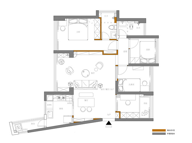 35万元四居及以上87平米装修案例丨中国深圳-14