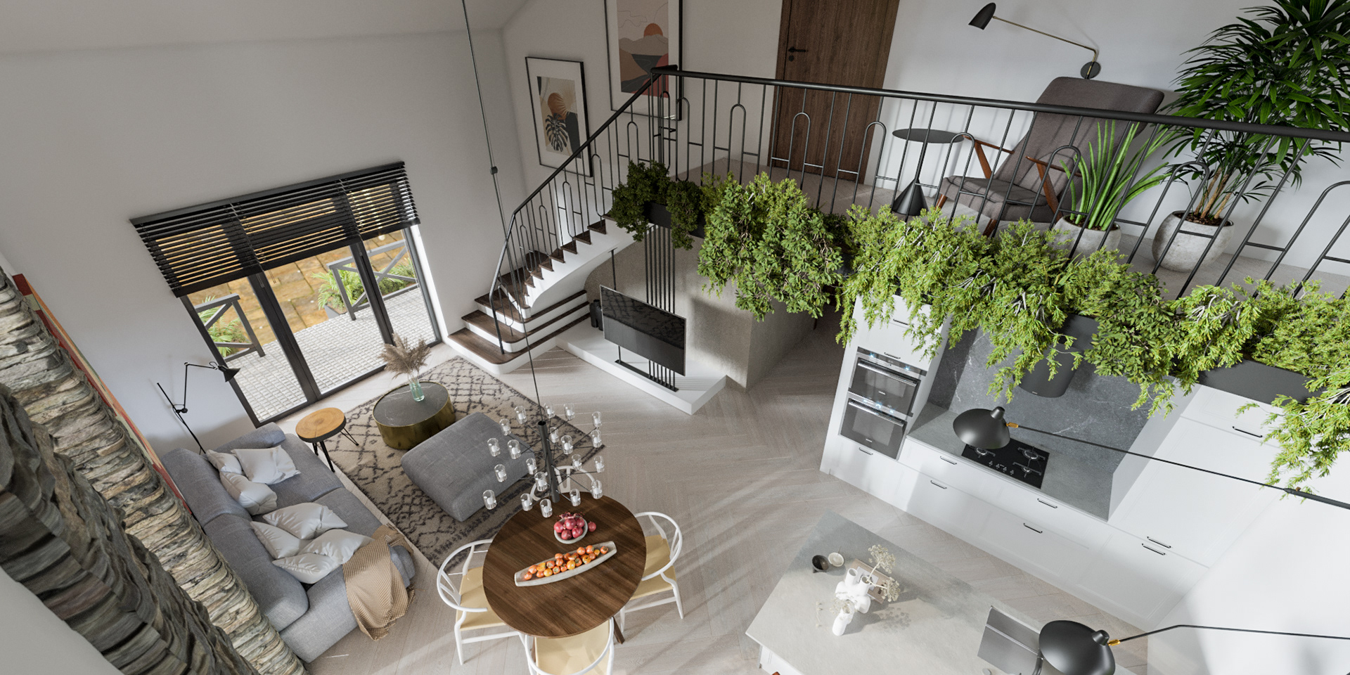 Guryevskaya Sloboda 村 1 号别墅室内设计丨Sergey Kachalov-7