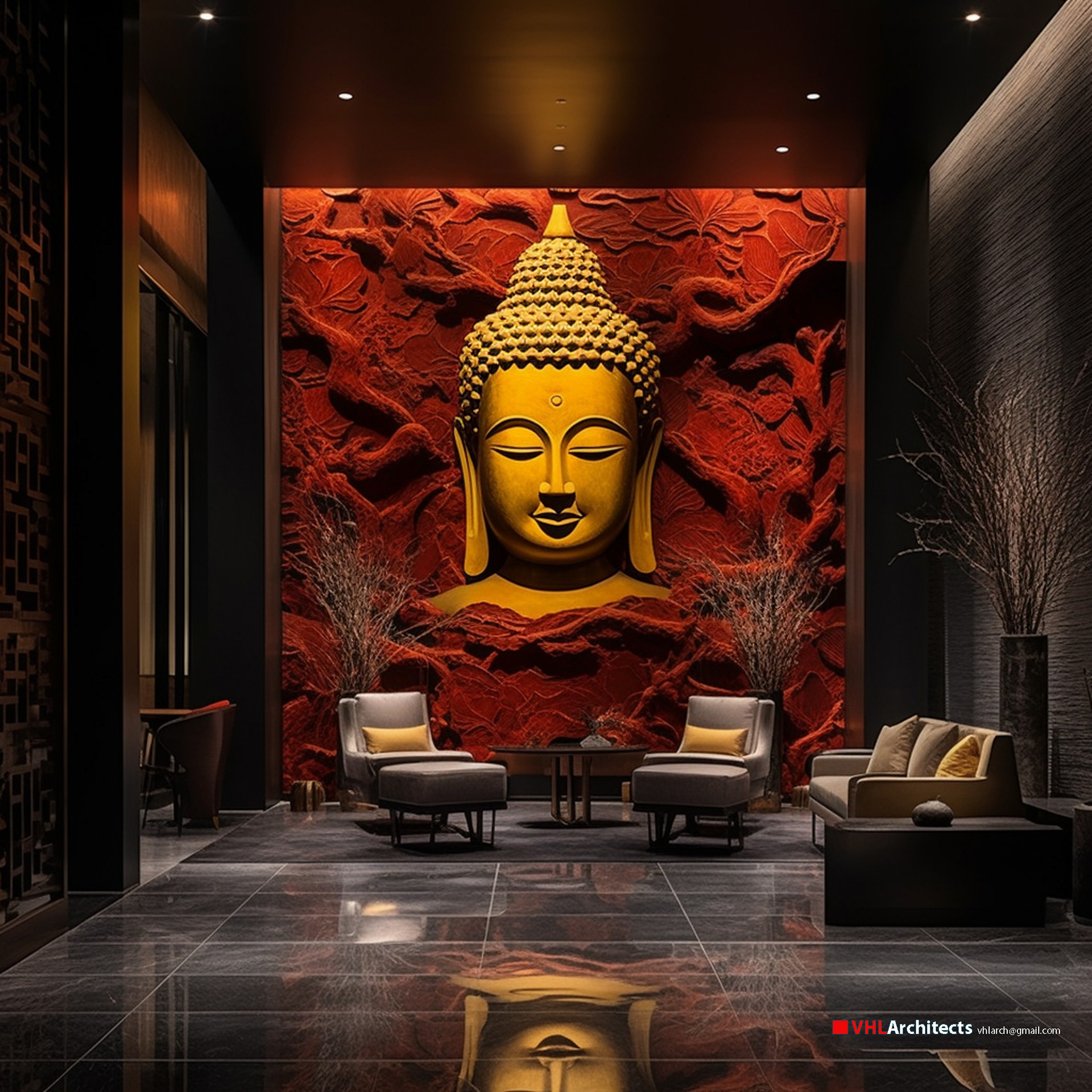 Lobby and Exhibitions with Buddhist Space-10