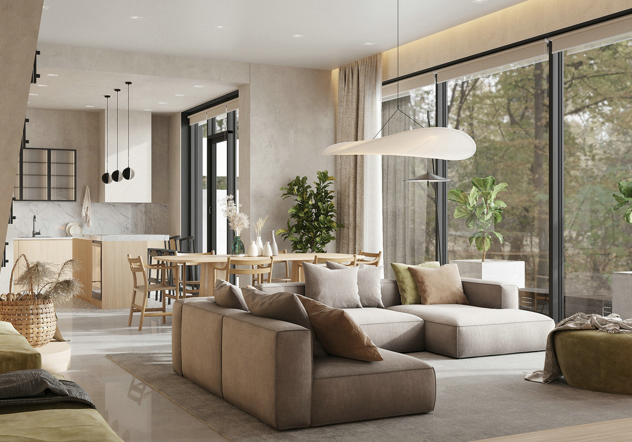 原木+高级灰打造舒适温馨居住空间-1