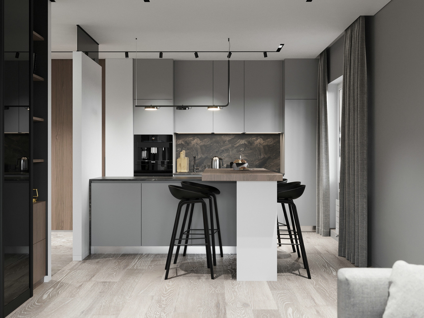 时尚灰调简约公寓，国外现代设计风-6