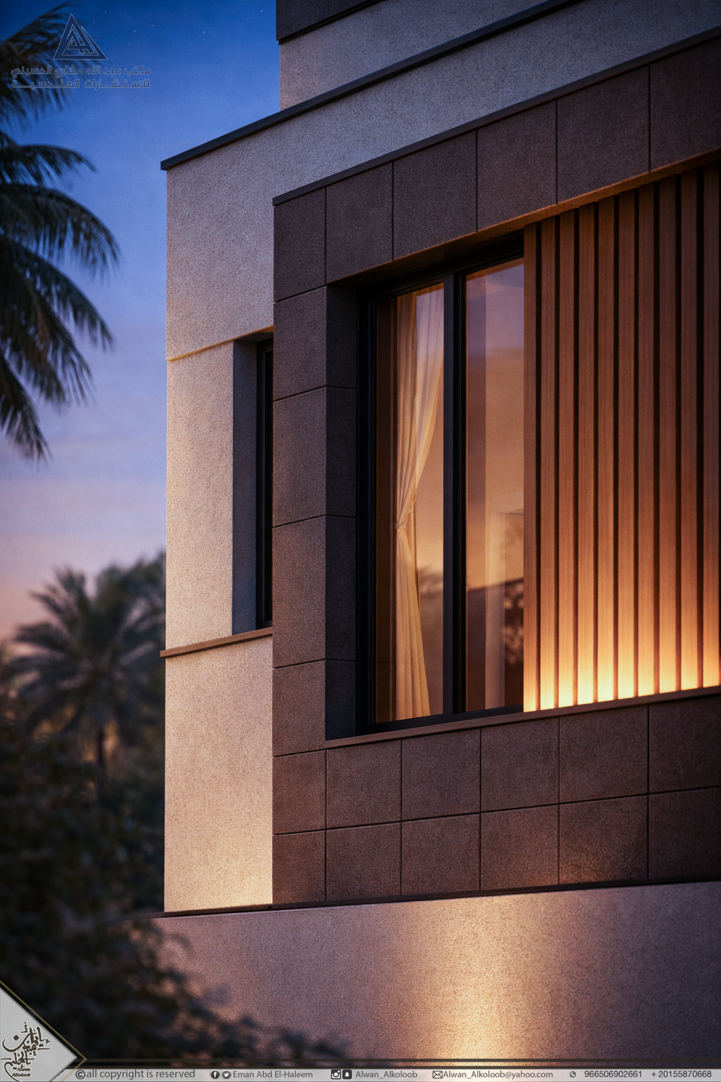 Contemporary Villa Exterior | Stone + Wood Harmony-6