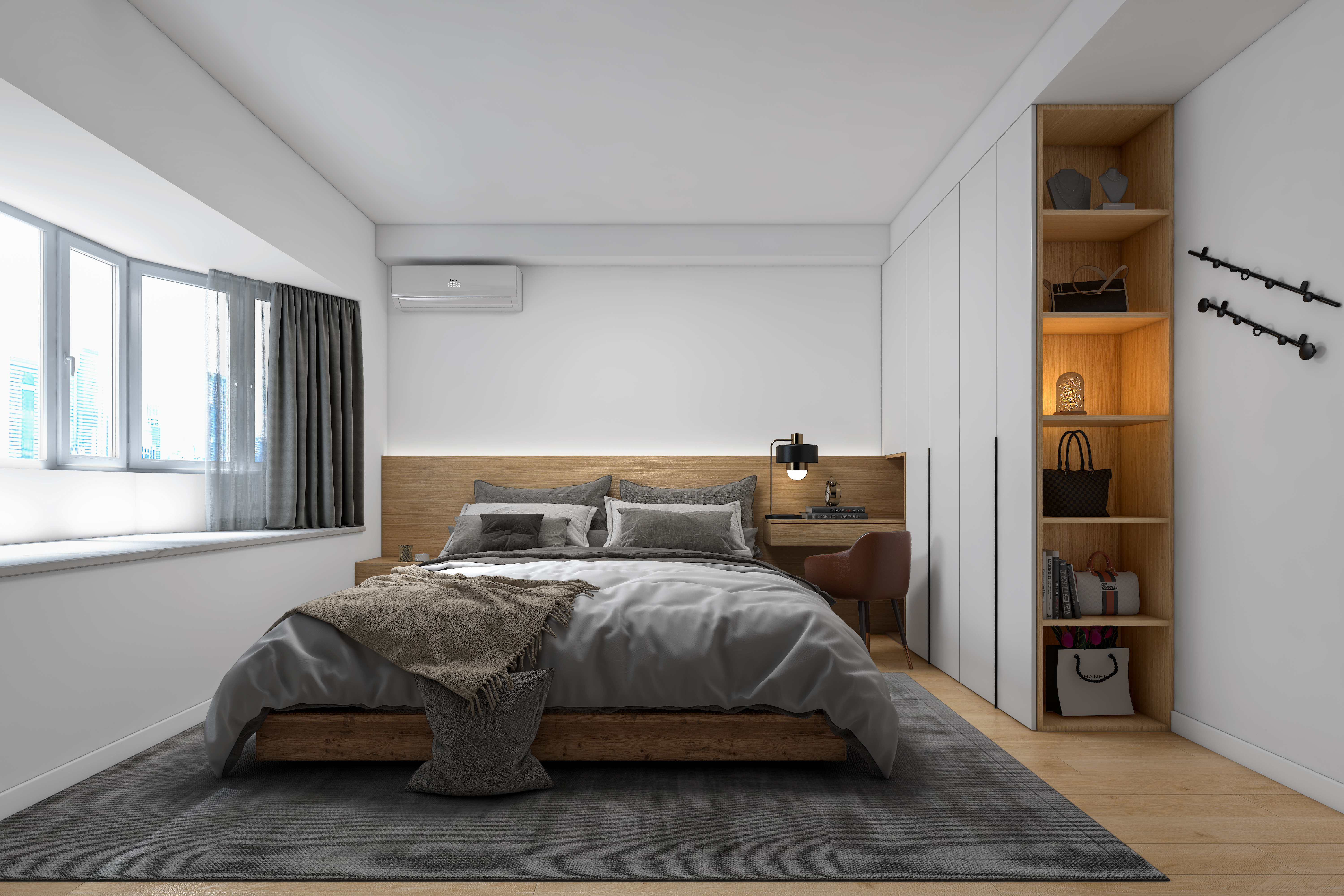 深圳口山设计：福田·长泰花园原木风，简约时尚又温馨-13