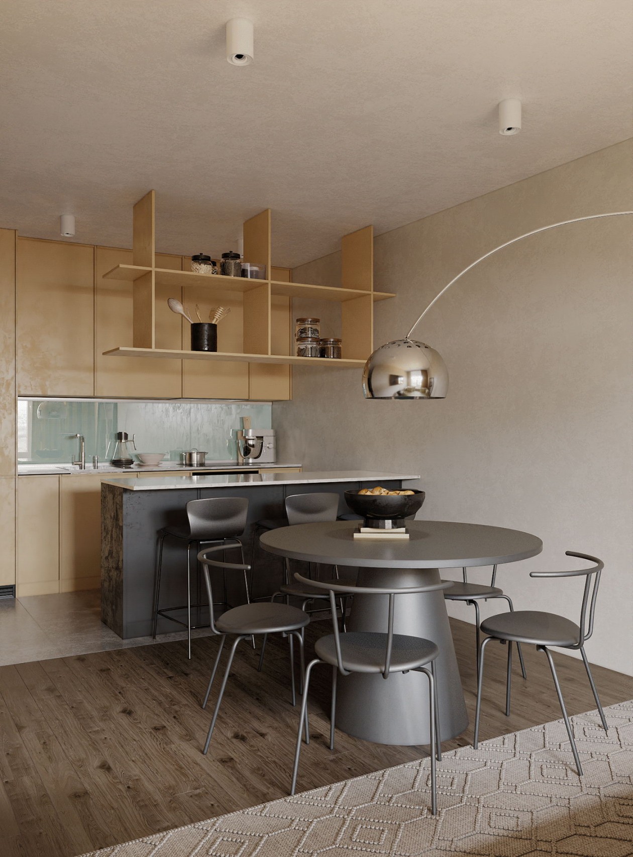 乌克兰70㎡ 浅色系空间设计 温柔极了！-9