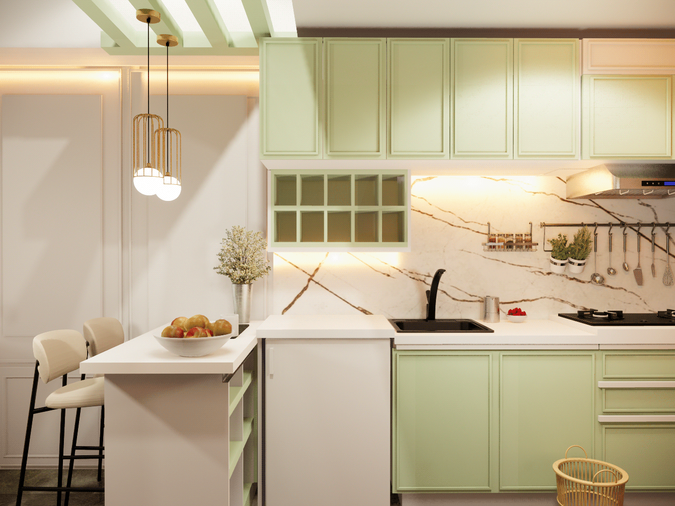 薄荷色调公寓丨印度丨@amaliapspsr-12