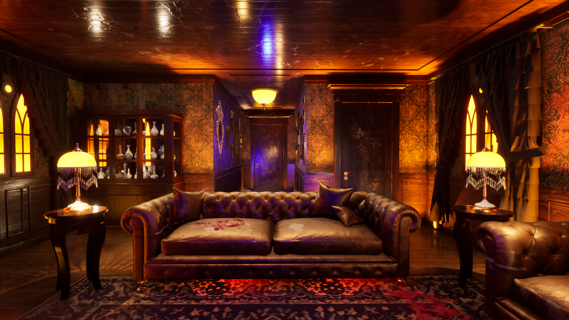 Cenografia Labirinto do Horror - Sala de Estar-1