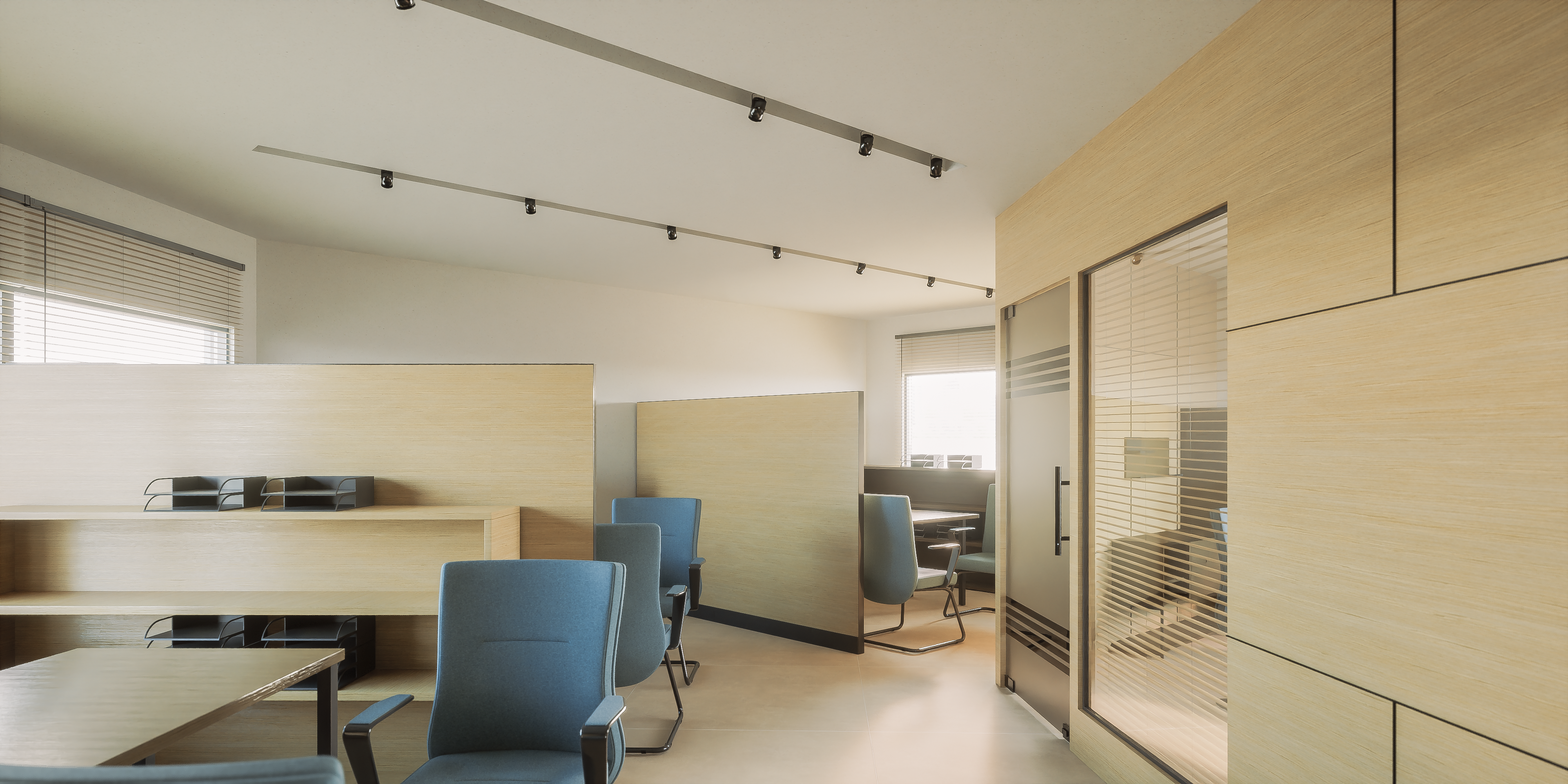 school admission office wood partitions-6