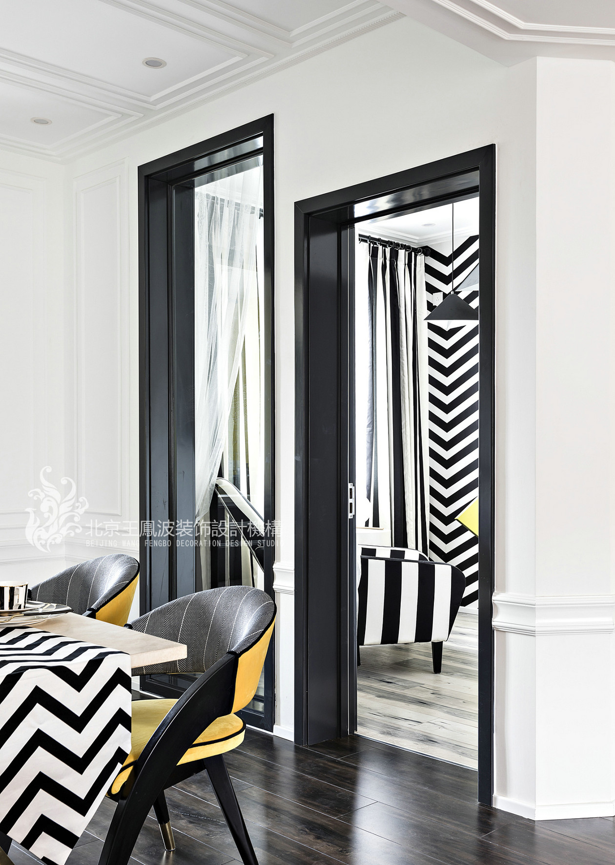 新城名苑样板房 | 王凤波设计,黑白色调的惊艳之作-23