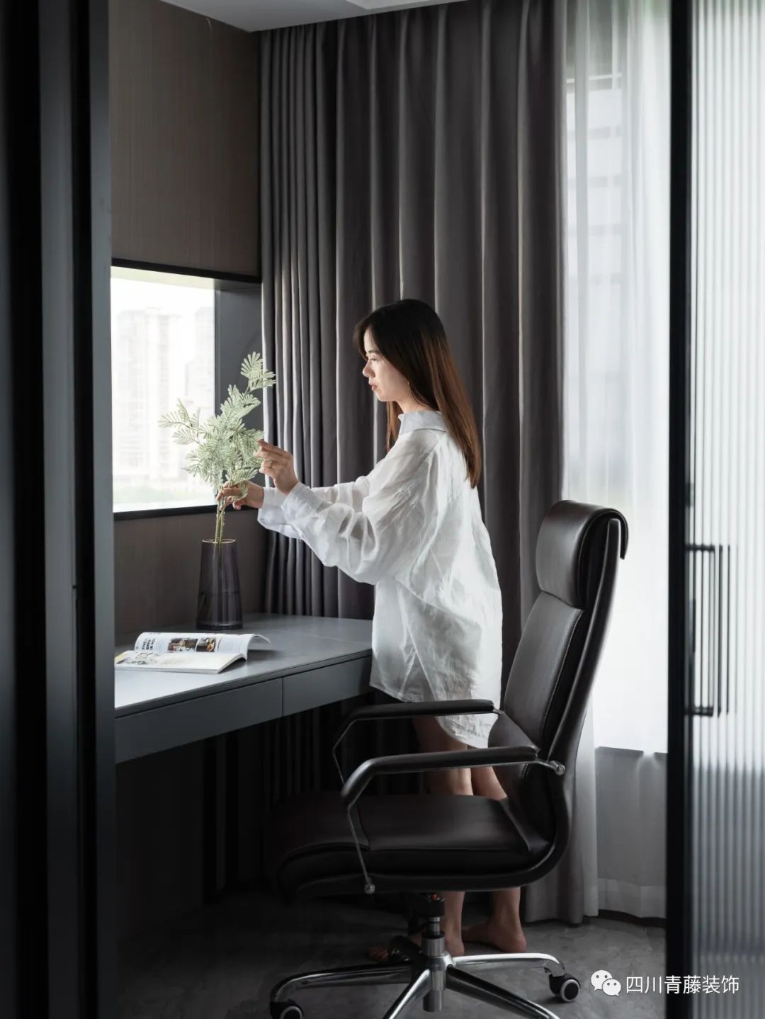 御景苑 160㎡现代简约住宅丨冷雪莲-38