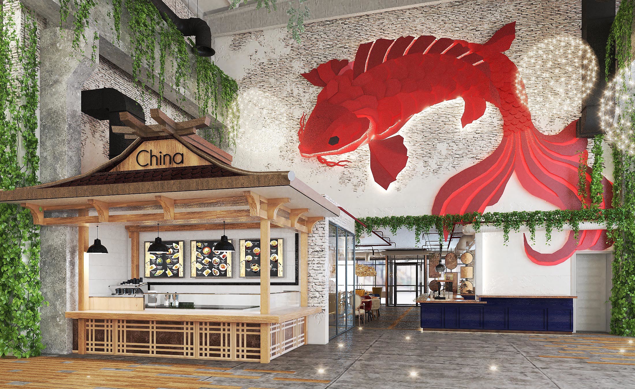 亚洲区的美食广场设计-6