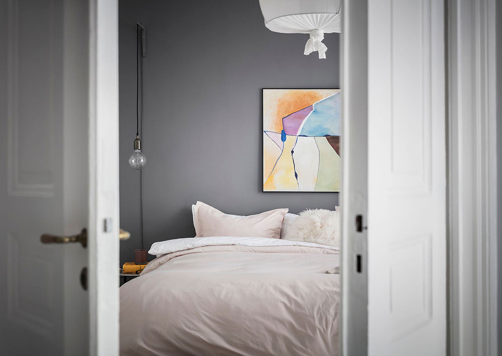 北欧风格清新公寓,色彩碰撞的宁静空间-12