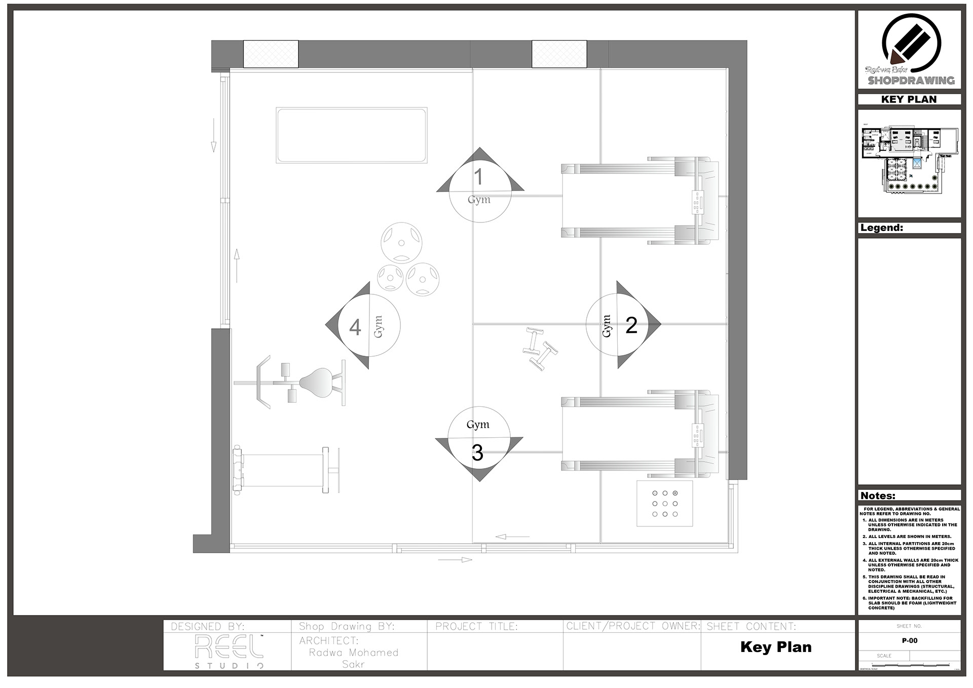 Shop Drawing For GYM-8