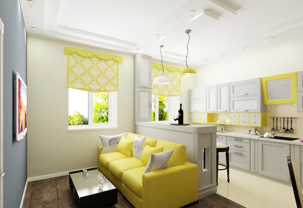 12平米厨房客厅一体化设计-63