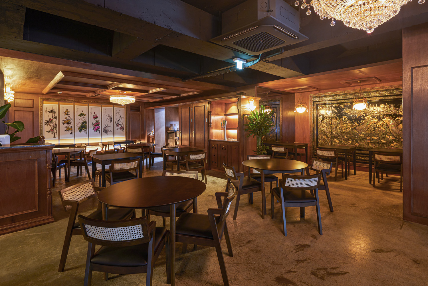 复古风 34 平小餐馆，精致美食空间-4