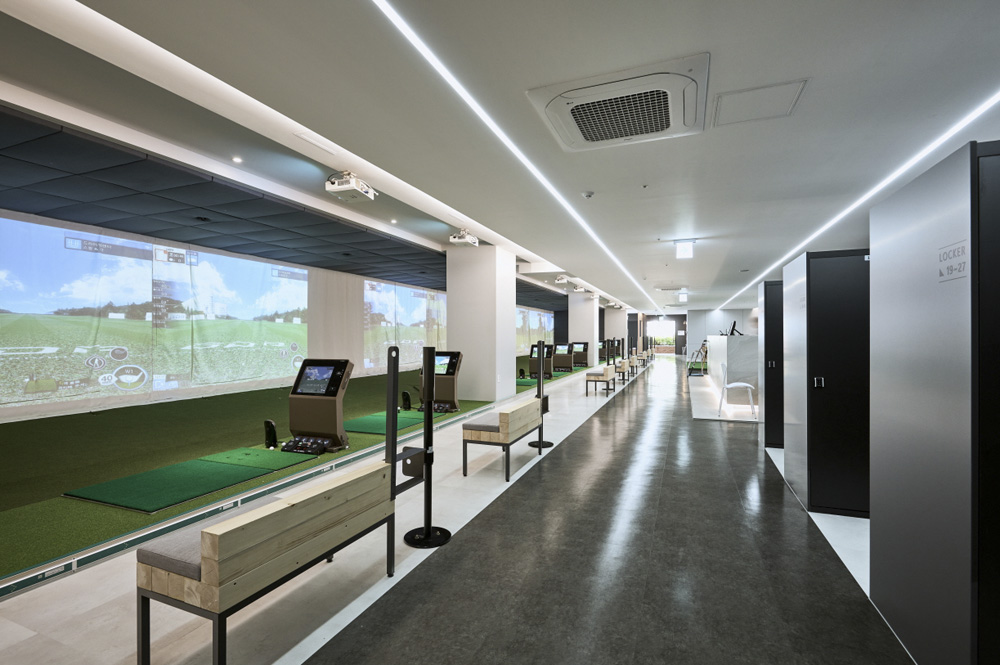 现代高级 250 平米室内高尔夫练习场设计-8