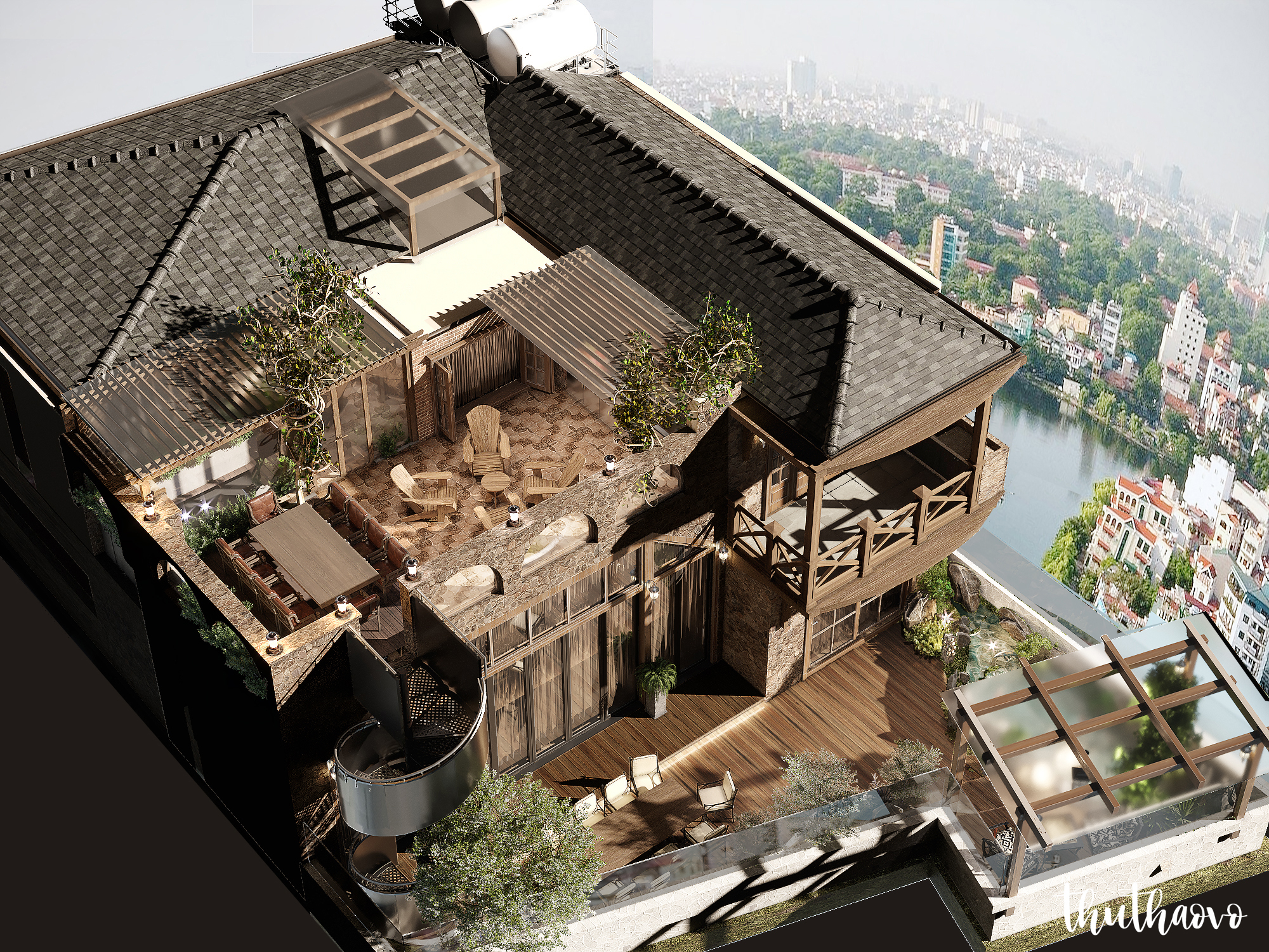 "RUM" ROOFTOP GARDEN RETREAT RUSTIC STYLE-15