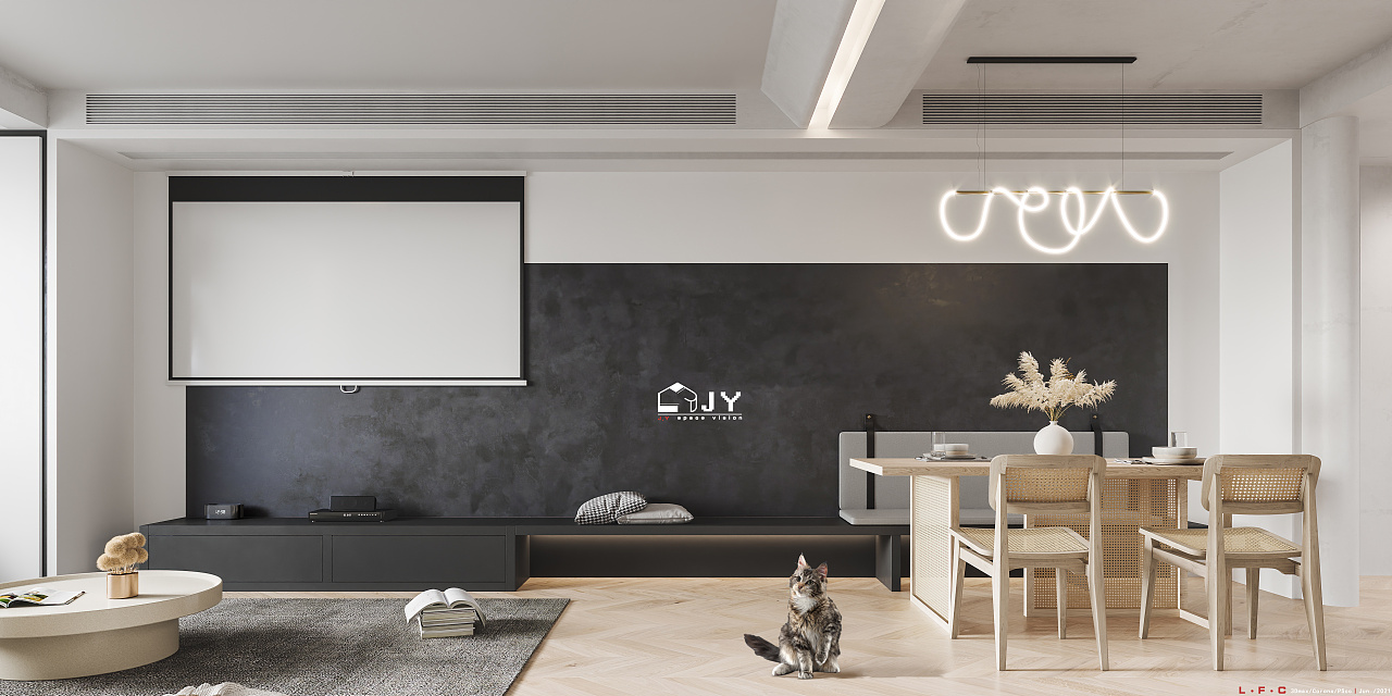 现代极简住宅空间效果表现丨Just Yes！！！-3