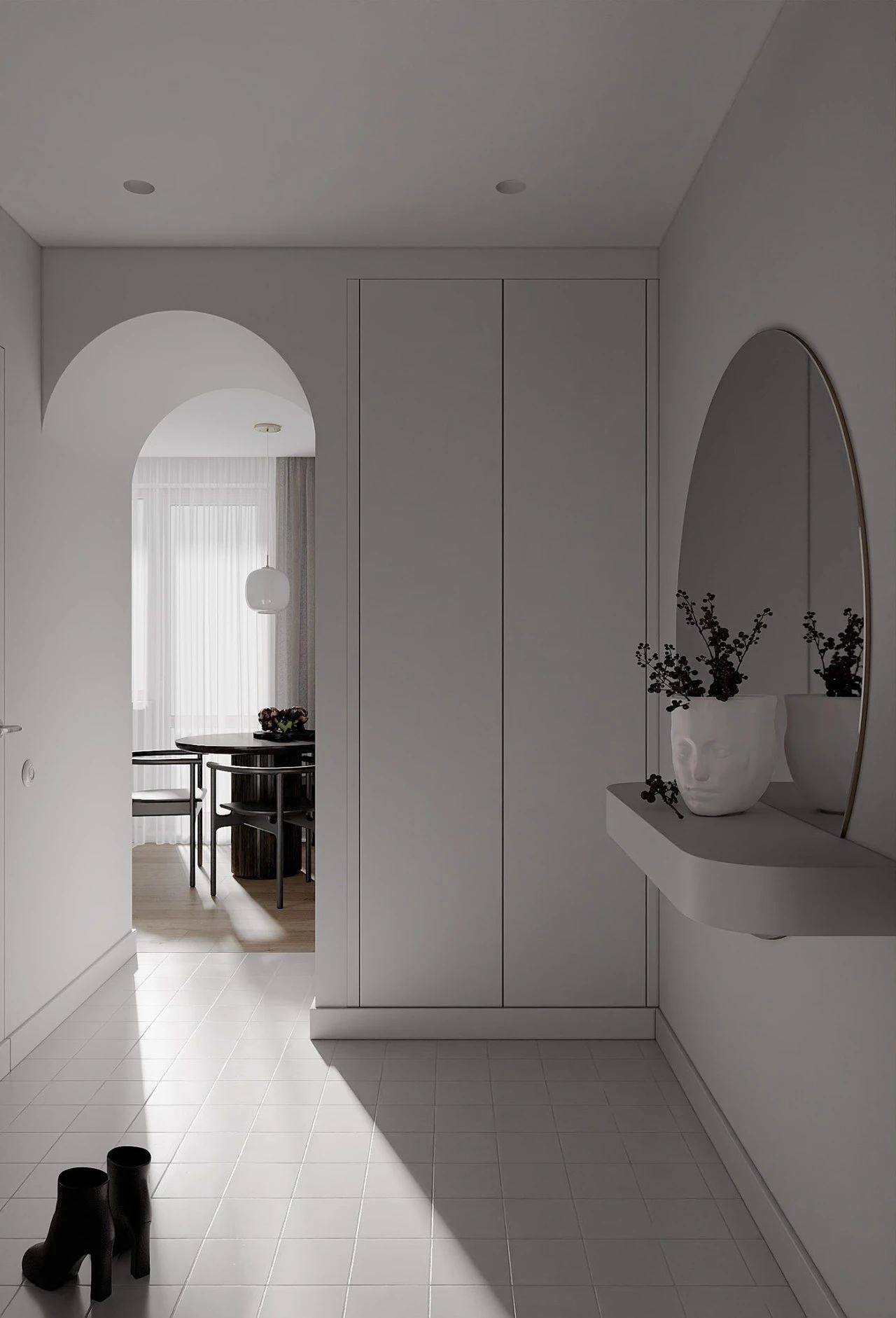 31㎡纯净白色系小户型设计丨Anastasia Ershova-23