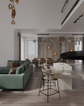 Atrium living room
