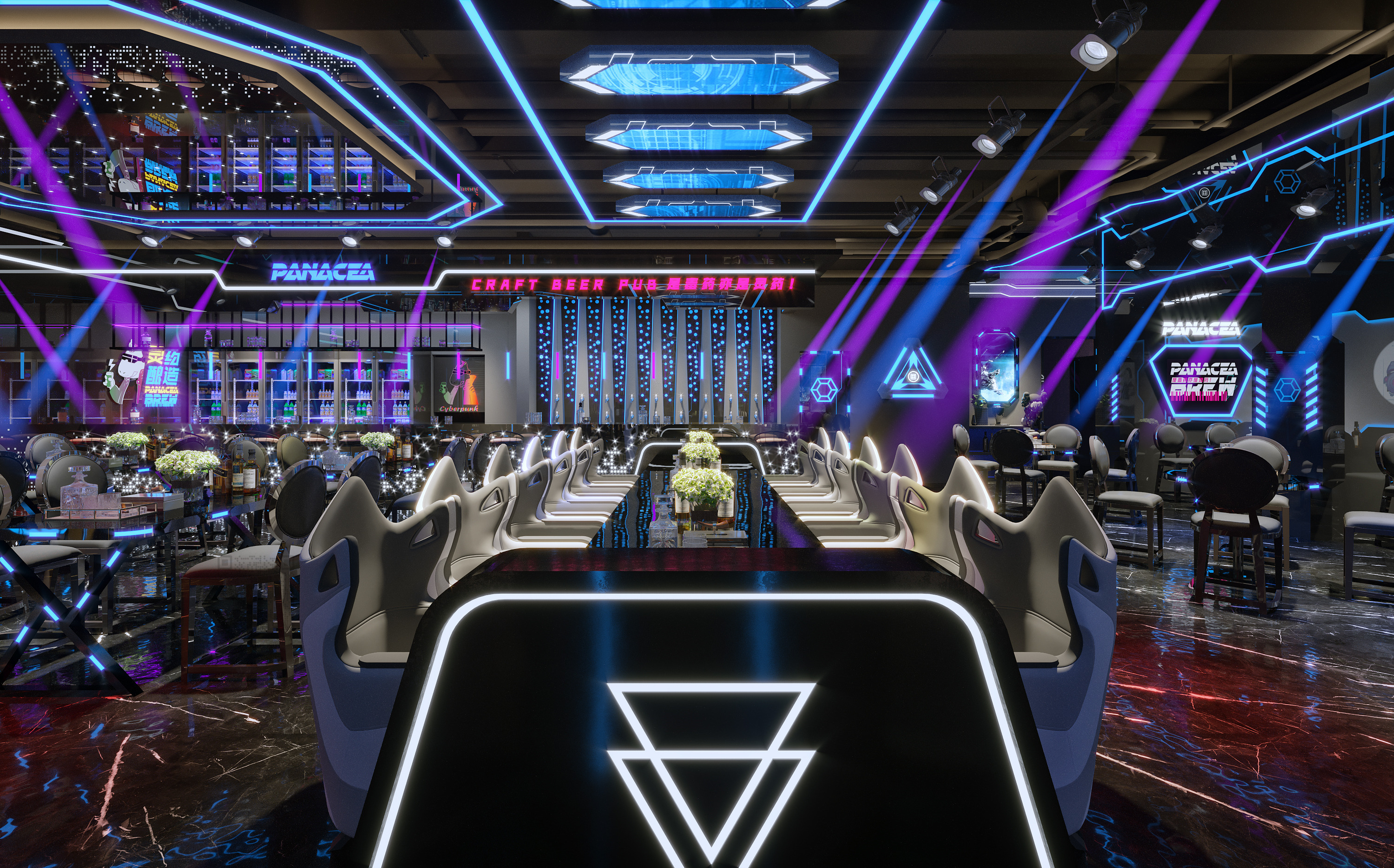 潮玩酒吧这么设计很吸睛！新潮与时尚的碰撞很有氛围！-6