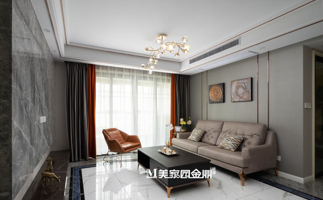 平层丨美家园金鼎装潢 招商花园 现代轻奢-3