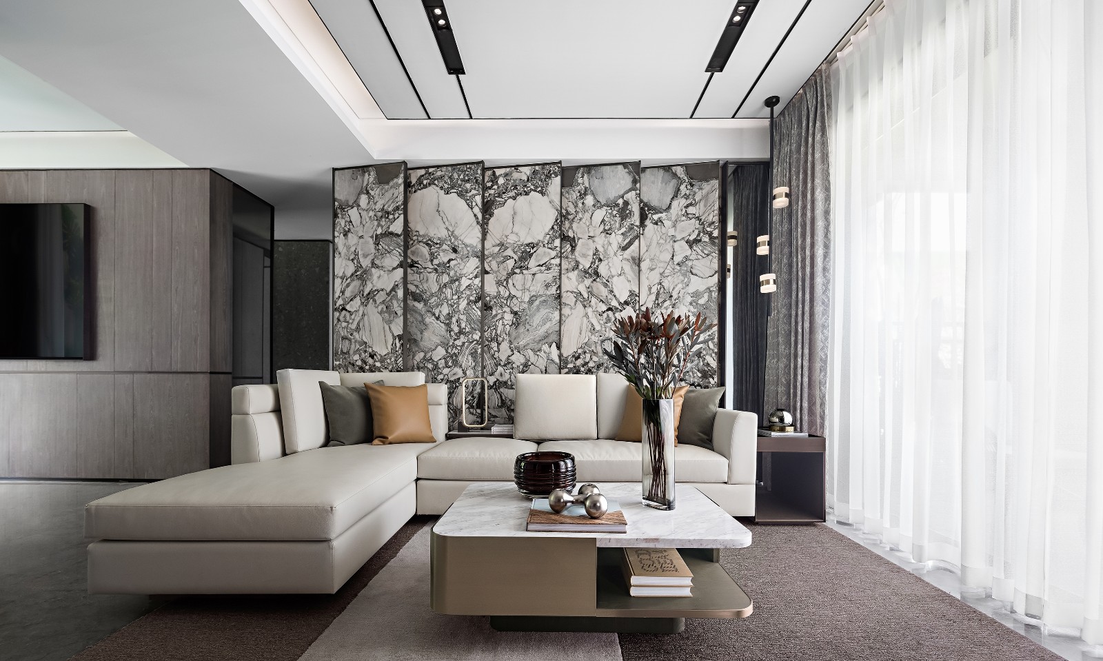 121㎡与97㎡低奢风样板间，摩登大方又不失浪漫！  INNEST意巢设计-9