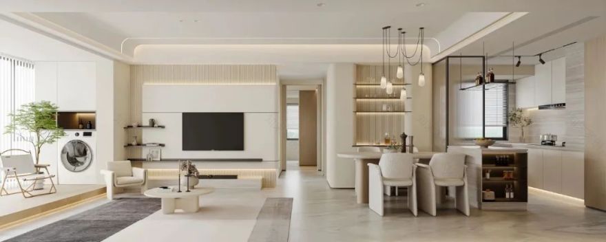 奶油风邂逅北欧雅致丨中国深圳丨戴勇设计-38