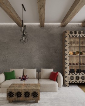 民族风格室内设计（现代客厅对胡楚尔图案的演绎）