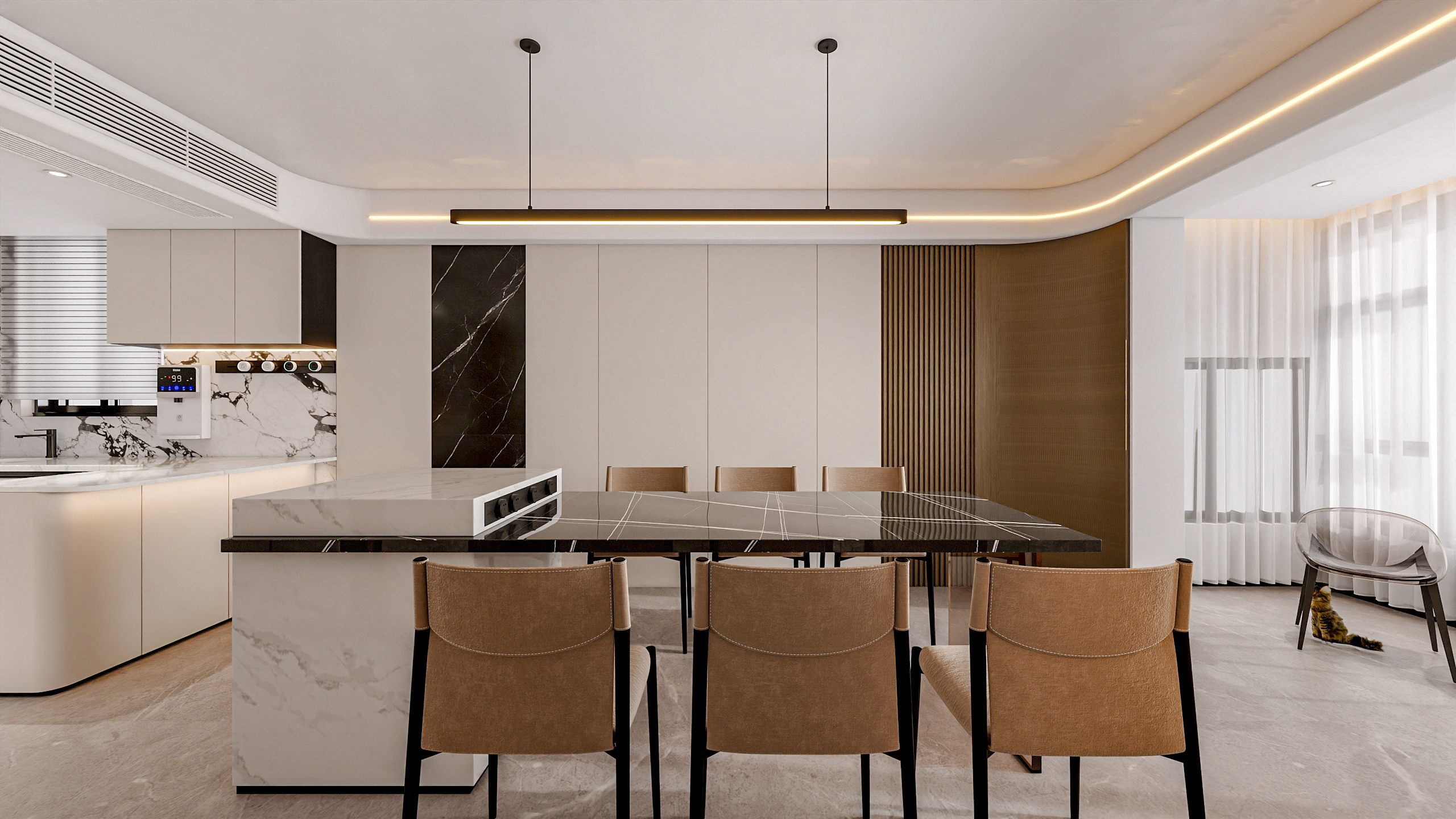 上海浅水湾花园（408平方现代简约别墅）-10