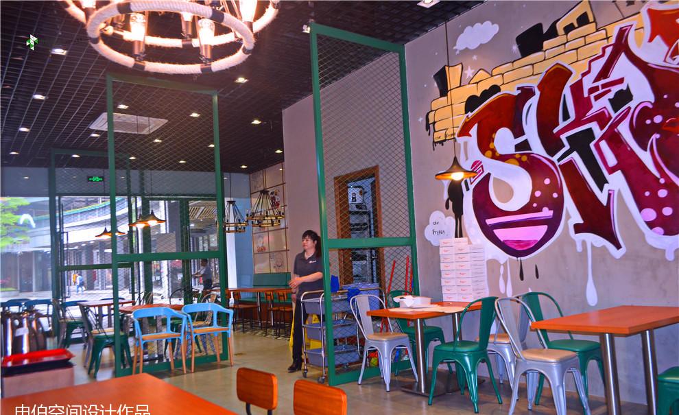 韩国啤酒炸鸡餐厅餐饮店铺装修设计-3