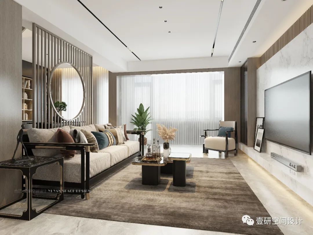 现代新中风格 · 合肥住宅设计丨中国合肥丨壹研设计-40