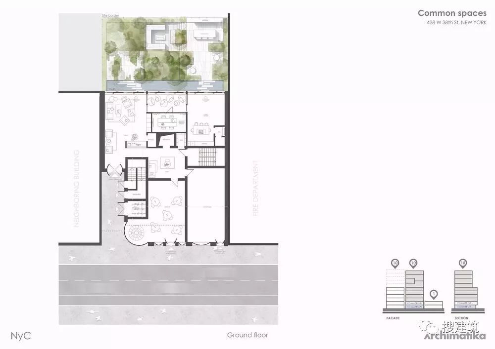 曼哈顿“蜗牛”公寓 | 现代镶嵌式建筑的居住新体验-21