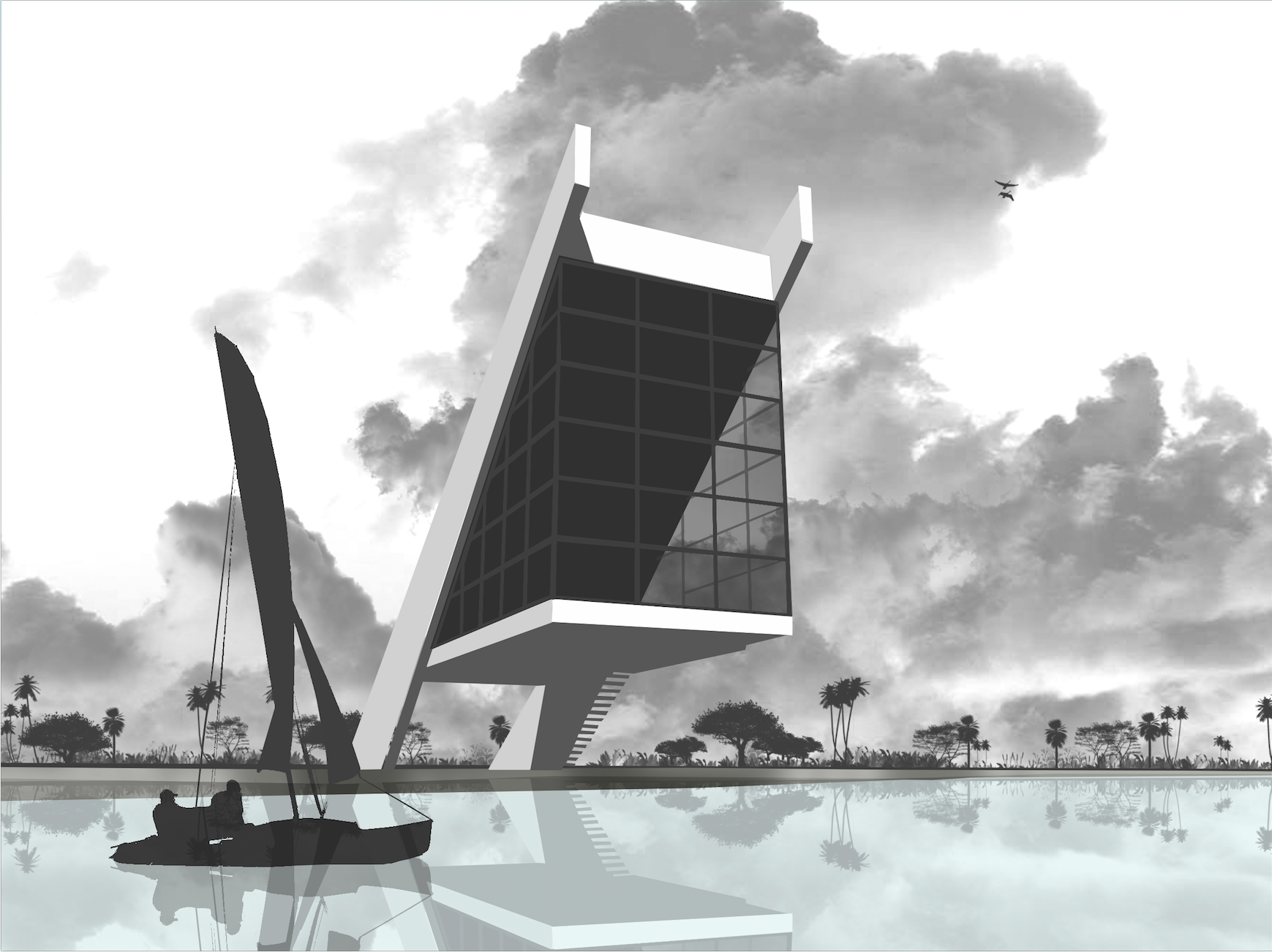 MGA 建筑事务所打造水上行政办公室-0